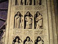 Reims, Cathedrale, Facade occidentale, Revers, D'Abraham a Jean-Baptiste; de Melchisedech a Jesus (scene 3) (Jean-Baptiste fait des reproches a Herode)